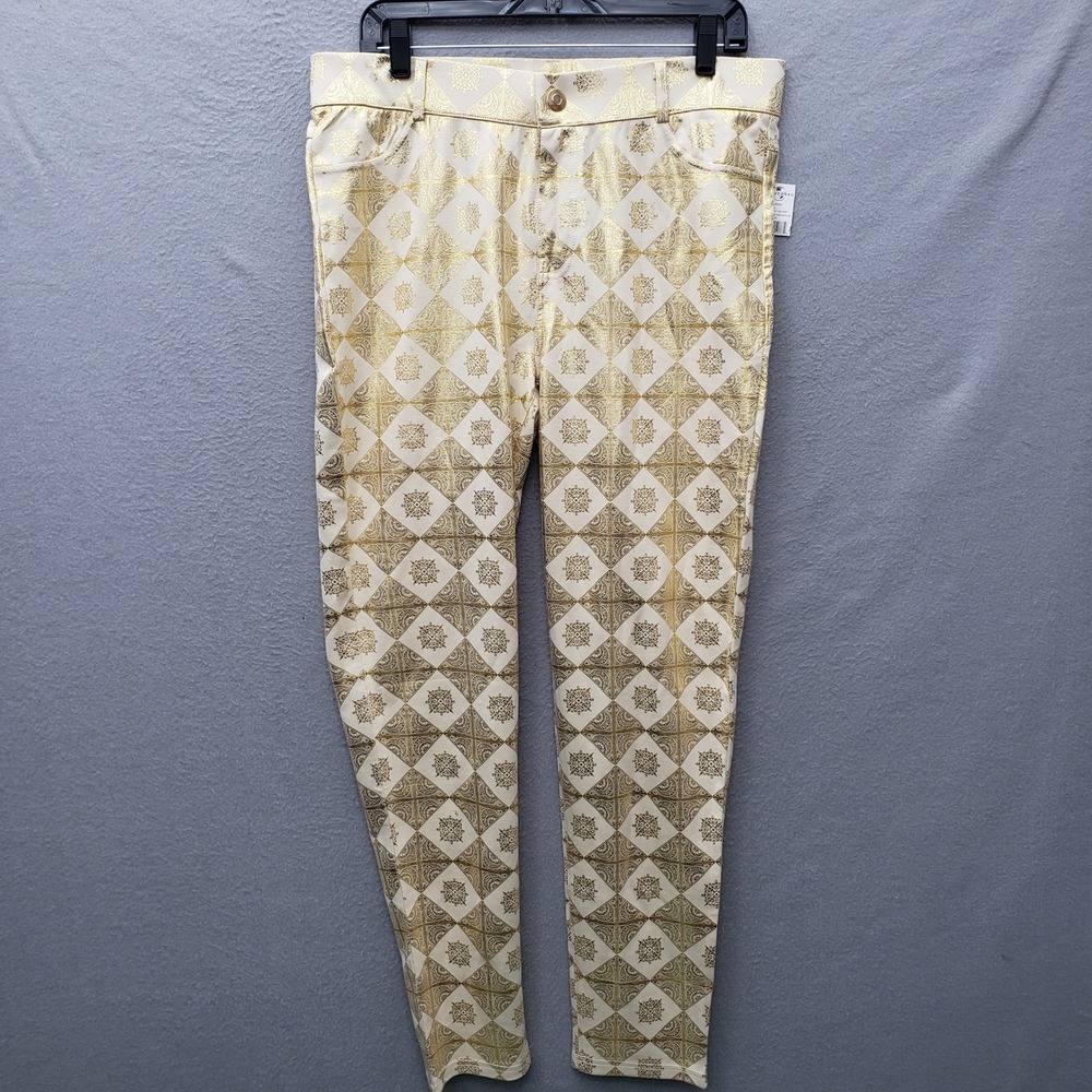 Universal Studios Wizarding World Harry Potter Hogwarts Train Ticket Pants Gold